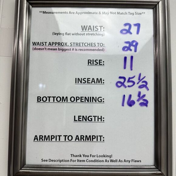 Spanx Cropped Flare Jeans Womens Small Pull On High Rise Stretch Denim Fray EUC - Picture 9 of 12